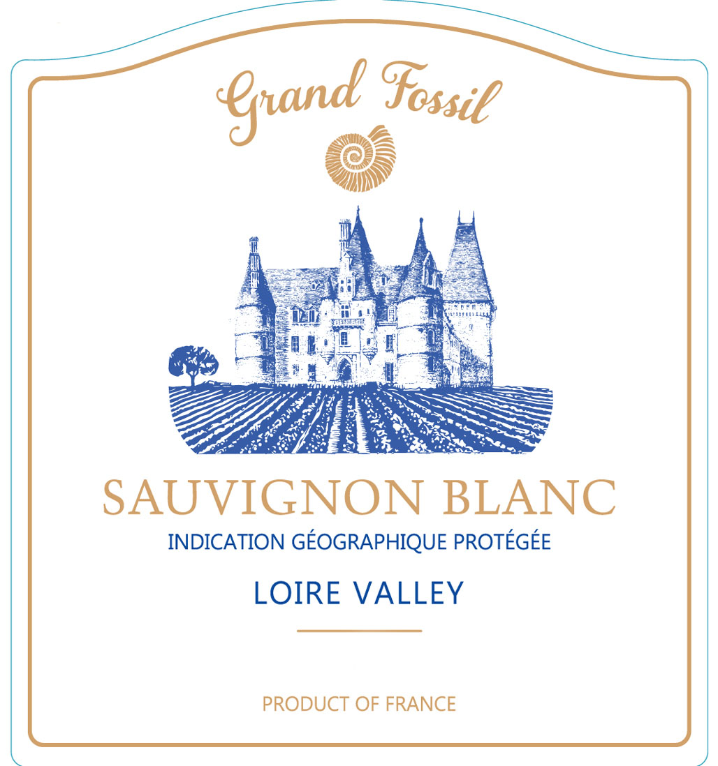 Grand Fossil - Sauvignon Blanc Loire Valley label