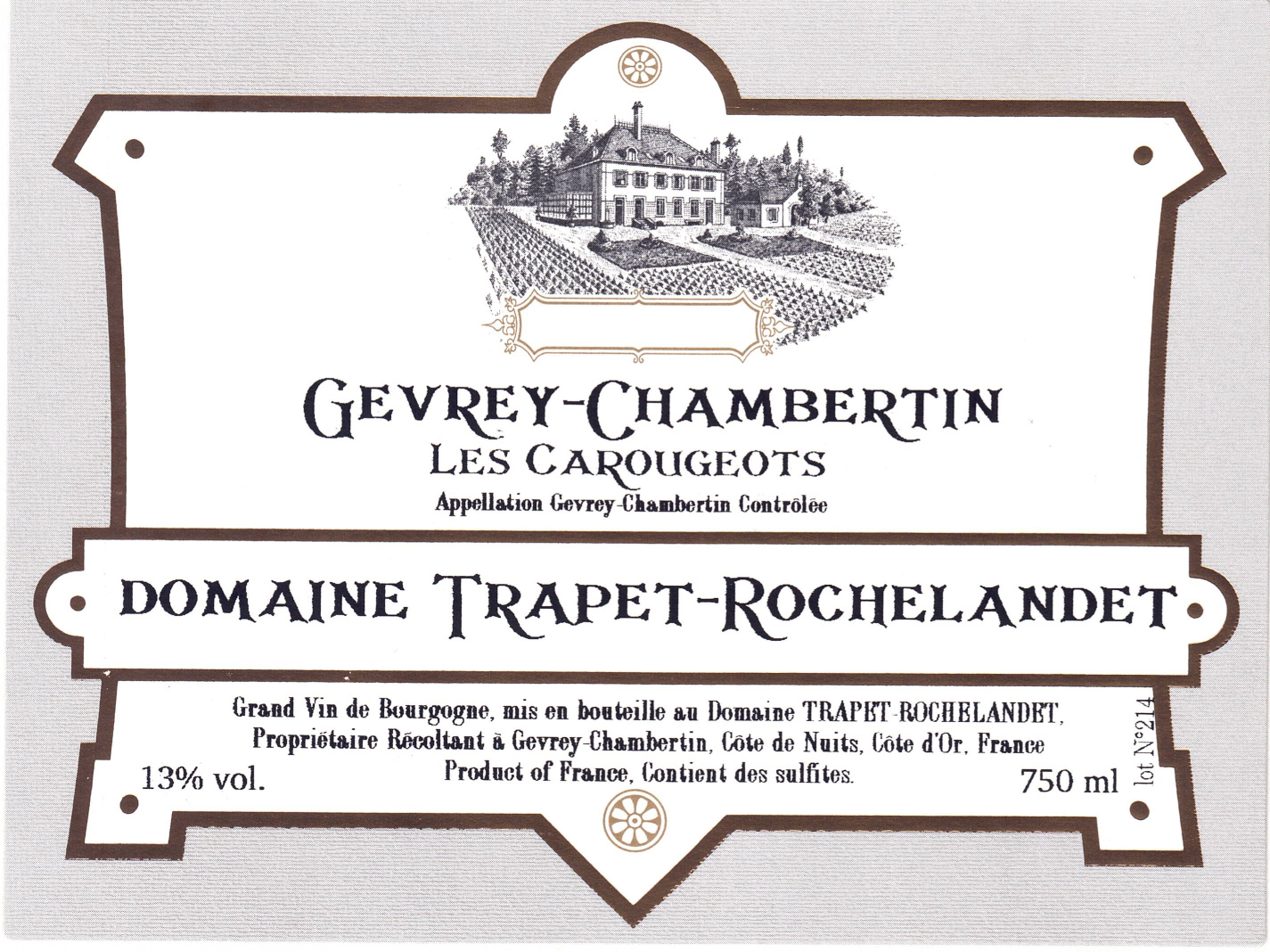 Domaine Trapet Rochelandet - Gevrey Chambertin - Carougeot label