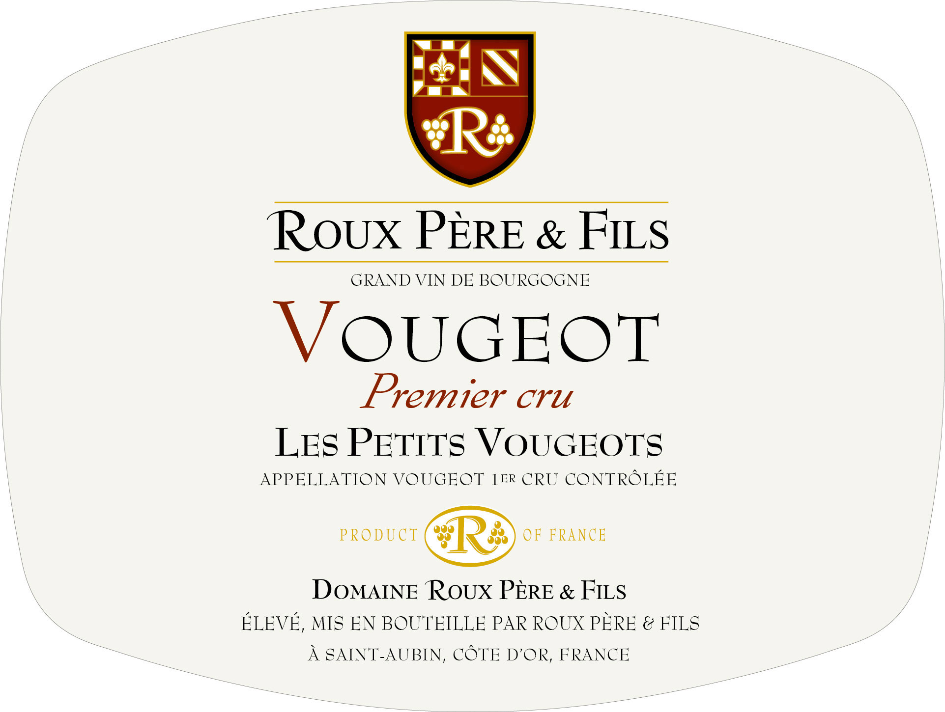 Famille Roux - Vougeot 1er Cru - Les Petits Vougeot Blanc label